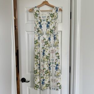 Zara floral midi dress with tie back